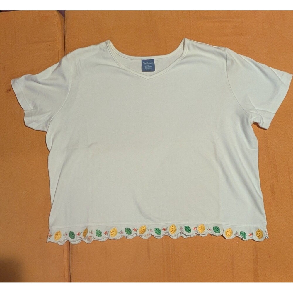 Vintage Westbound Fruit Shirt White Size 1x